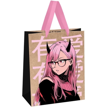 Сумка подарочная 18*23*10см  Anime girl крафт (MESHU)