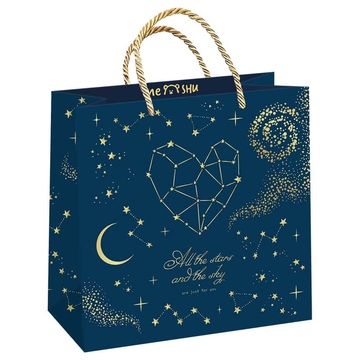 Сумка подарочная 20*20*10см Stars magic фольга  матовая ламинация ( MESHU)