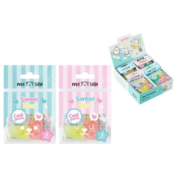 Набор ластиков "Candy Bear" 5шт ПВХ 20*15*9мм (MESHU)