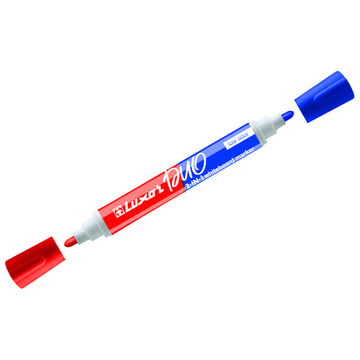 Маркер Luxor Duo для маркерной доски двухсторонний цвет синий/красный пулевидный толщина линии 1-3мм