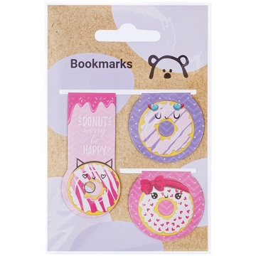 Закладки магнитные Donuts размер 75*115мм 3шт.(MESHU)    