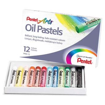 Пастель масляная 12 цветов (Pentel)