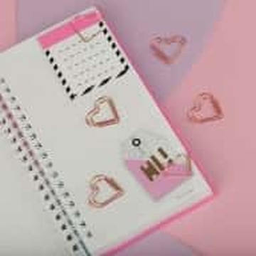 Скрепки 27мм фигурные Hearts в упак 6шт (Meshu)