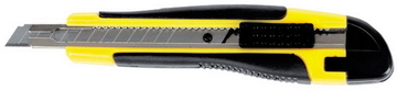 Нож канцелярский 9мм резиновая вставка (Berlingo)