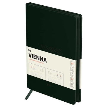 Ежедневник датированный 2025г ф.A5  кожзам "Vienna. Dark green" темно-зеленый (BG)