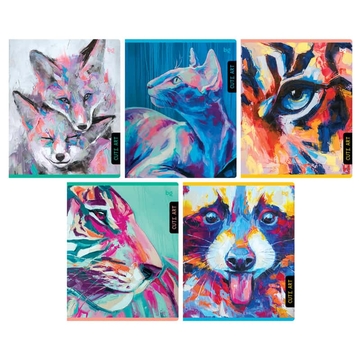 Тетрадь 80л. А5 клетка скрепка Cute art (BG)