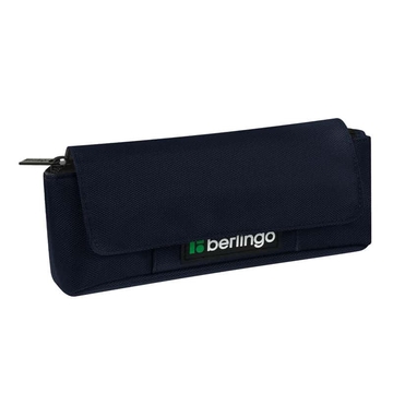 Пенал 1 отделение без наполнения 215*90*45 мм "Dark blue focus" полиэстер (Berlingo)