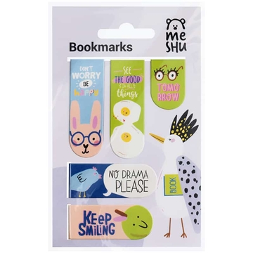 Закладки магнитные Book time размер 80*130мм 5шт.(MESHU)