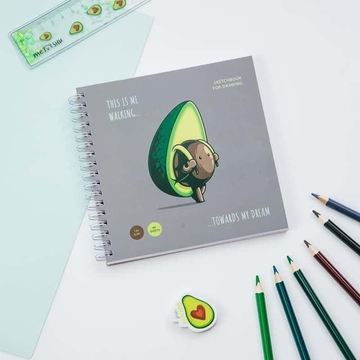 Блокнот для эскизов и зарисовок 60л 150*150мм на пружине 120г/м2 Avocadreams (Meshu)