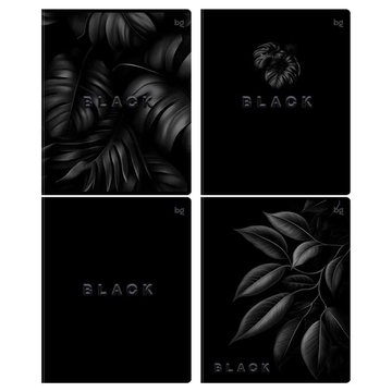 Тетрадь 48л. А5 клетка скрепка Just Black (BG)     