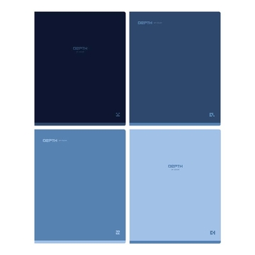 Тетрадь 48л. А5 клетка скрепка Monocolor. Blue  (BG)        