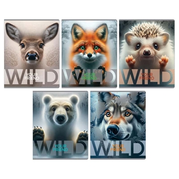Тетрадь 48л. А5 клетка скрепка Wild (BG) 
