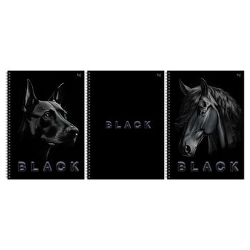 Тетрадь 80л. А4 клетка спираль Just black  (BG)  