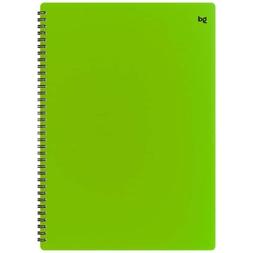 Тетрадь 80л. А4 клетка спираль Neon. Салатовый пластиковая обложа (BG)