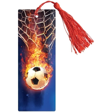 Закладка для книг 3D с линейкой Fire ball 150*55мм