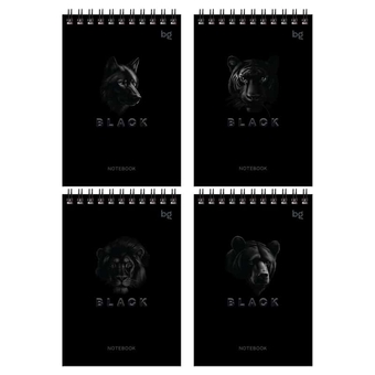 Блокнот А6 60л. на гребне "Just black" (BG) 