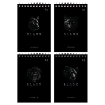 Блокнот А6 60л. на гребне "Just black" (BG) 