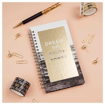 Записная книжка 95*175мм 96л. на гребне Dreams come true тв. обложка (Meshu)