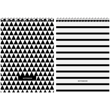 Блокнот А5 60л. на гребне Узоры. BW Pattern твердая подложка (ArtSpace)