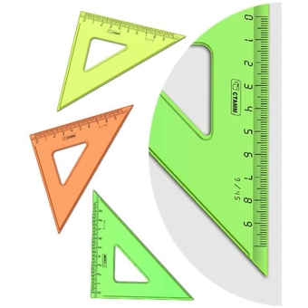 Угольник 45/90 пластик прозрачный флуоресцентный (СТАММ)