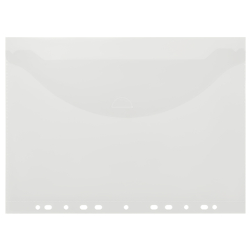 Папка конверт с клапаном ф.А4 плотность180мкм цвет прозрачный с перфорацией  (Office Space)