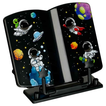 Подставка для книг "Космонавты" рег угол наклона пластик с рисунком (Стамм)