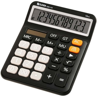 Калькулятор 12 разр. 125*160*28мм CDC-110-BK черный (Eleven)
