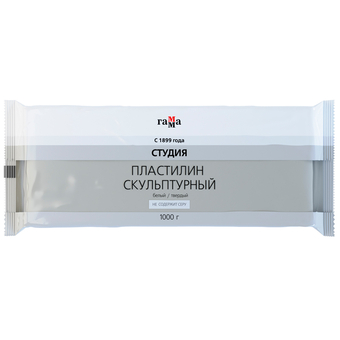 Пластилин скульптурный белый твердый 1кг."Студия" (Гамма)