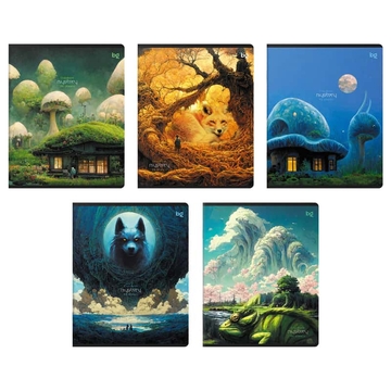 Тетрадь 60л. А5 клетка скрепка Mystery (BG)