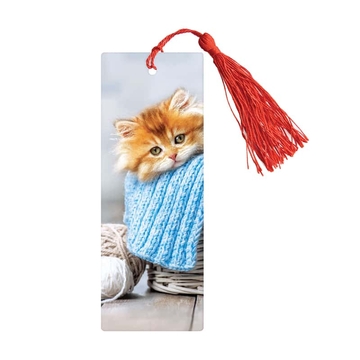 Закладка для книг 3D с линейкой Kitten 150*55мм (Art Space)