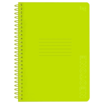 Тетрадь 48л. А5 клетка пластиковая спираль Neon. Yellow пластиковая обложка (BG )