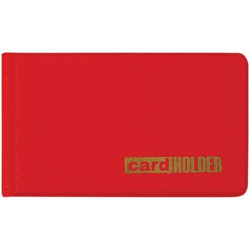 Визитница на 20 визиток OffiseSpace цвет металлик красный пластик размер 65*110мм