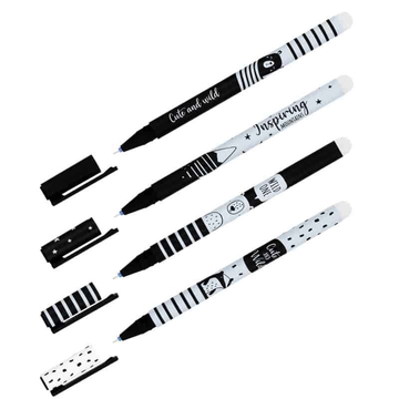 Ручка стираемая гелевая Black&White синий 0,5мм (MESHU)