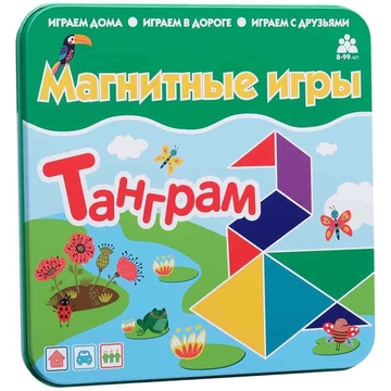 Магнитная игра "Тантаграм" металлическая коробка (Бумбарам )