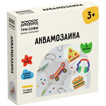 Аквамозаика "Главный герой" набор инструментов трафареты (ТРИ СОВЫ )