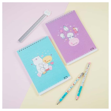 Блокнот А5 60л. на гребне Sweet bear пластиковая обложка (MESHU)