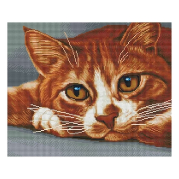 Алмазная мозаика  Рыжик 40*50см холст  (ТРИ СОВЫ)