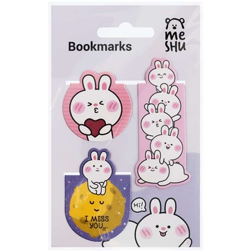 Закладки магнитные Bubble bunny размер 80*110мм 3шт.(MESHU)