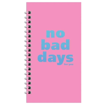 Записная книжка 95*175мм 96л. на гребне No bad days тв. обложка (Meshu)