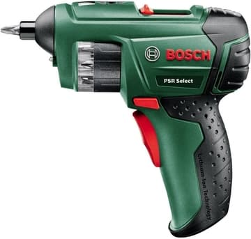 Акк.отвертка BOSCH PSR Select (0 603 977 020)  3.6В 1.5Ач LiION 5мм 210об/мин 4.5Нм БАРАБАН для бит