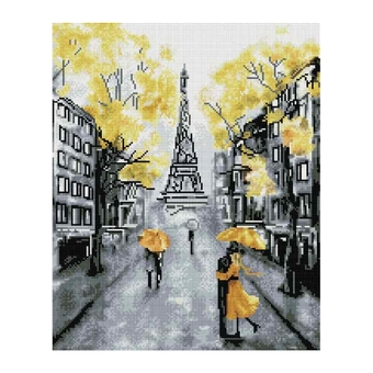 Алмазная мозаика Желтый Париж 40*50см холст  (ТРИ СОВЫ)
