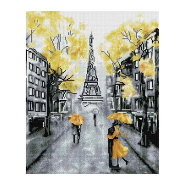 Алмазная мозаика Желтый Париж 40*50см холст  (ТРИ СОВЫ)