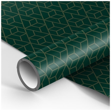 Бумага упаковочная Dark green 70*100см 1лист 90г/м2 (MESHU) 