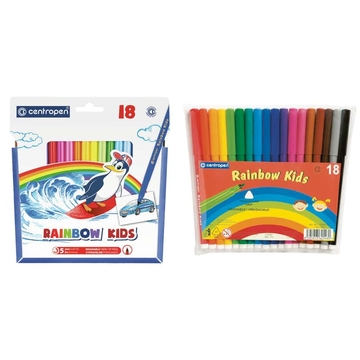 Фломастеры 18 цветов "Rainbow Kids" (Centropen)