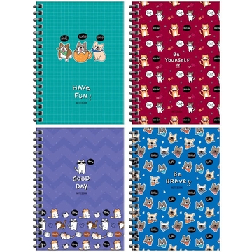 Записная книжка А6 96л. на гребне Cool pets тв. обложка (Art Space)