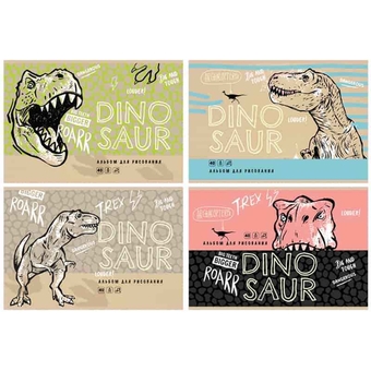 Альбом для рисования 40л. А4 скрепка Dinosaur (BG)