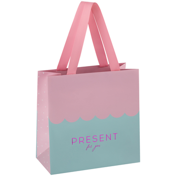 Сумка подарочная 20*20*10см "Wave pink" (MESHU)